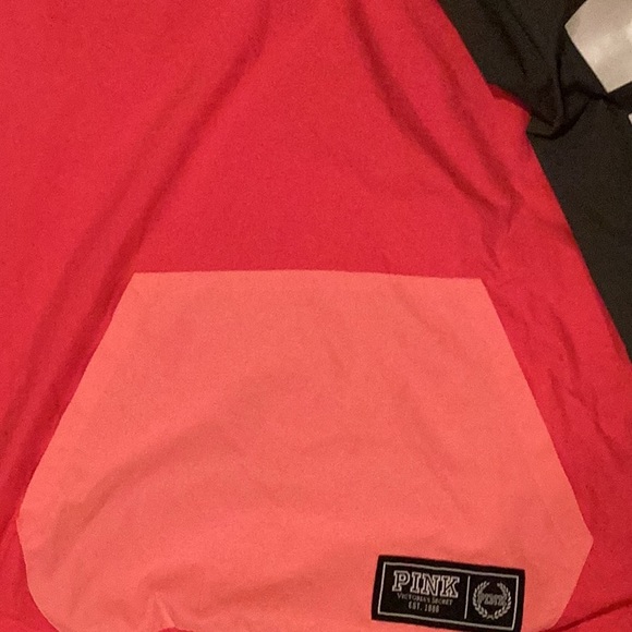 Pink Victoria’s Secret love pink hooded qtr. zip pullover windbreaker Sz. XS - Picture 4 of 8